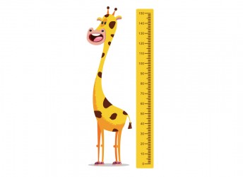 naklejka miarka wzrostu żyrafa