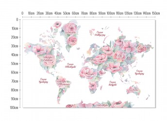 naklejka mapa świata