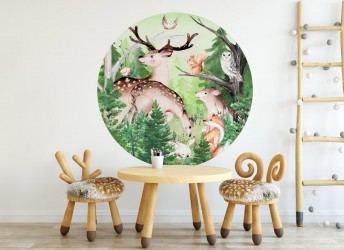 naklejki na ścianę leśne zwierzęta