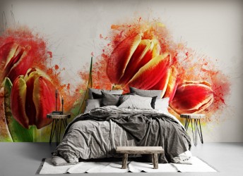 fototapeta do sypialni kwiaty tulipana
