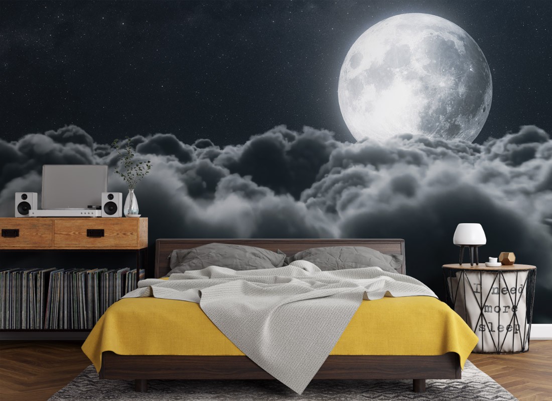 fototapeta do sypialni księżyc niebo